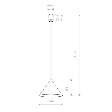 Lampe Suspendue design ZENITH M GU10 - blanc