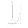 Lampe Suspendue design ZENITH L GU10 - noir