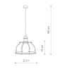 Luminaire Industriel Suspension WORKSHOP C E27 - noir / or