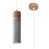 Suspension luminaire design ZANE GU10 - gris / bois