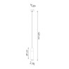 Suspension luminaire design ZANE GU10 - gris / bois