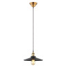 Lampe industrielle en suspension VERDA 1M E27 40W - noir, or