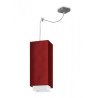 LASTRA W-1 E27 Luminaire suspension bordeaux avec Abat-Jour