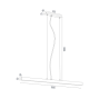 Luminaire Design suspendue VERMONT LED 24W 3000-4000K - blanc