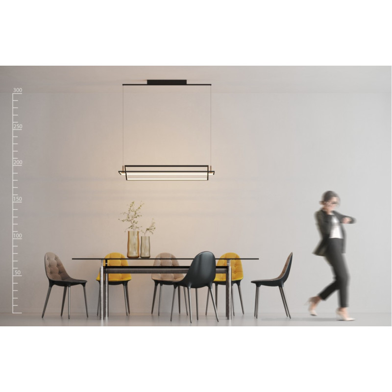 Luminaire Design suspendue VIENA LED 70W 3000K DIM - noir