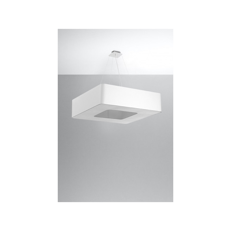 Lampe Suspendue avec abat-jou URANO 80x80 8xE27 - blanc