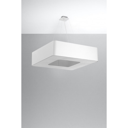 Lampe Suspendue avec abat-jou URANO 80x80 8xE27 - blanc