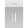 Suspension design WEZYR 2xG9 - blanc / transparent