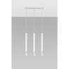 Suspension luminaire design WEZYR 3xG9 - blanc / transparent