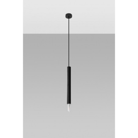 Lampe Suspendue design WEZYR G9 - noir / transparent