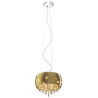 Lampe suspendue VISTA 40cm F4GQ 5xG9 - or / transparent / chrome Cristal