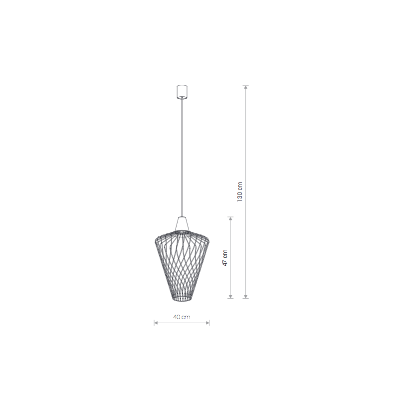 Suspension luminaire WAVE L E27 - noir