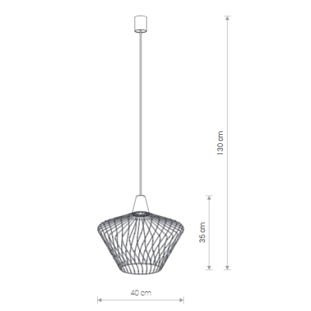 Lampe Suspendue design WAVE S E27 - blanc
