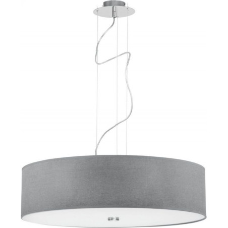 Lampe en suspension abat jour Design VIVIANE III E27 - gris