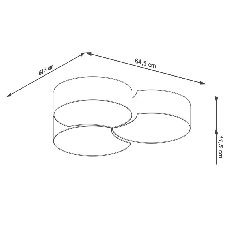 Plafonnier CIRCLE 3B 6xE27 - blanc 