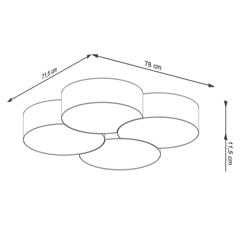 Plafonnier CIRCLE 4 8xE27 - blanc 