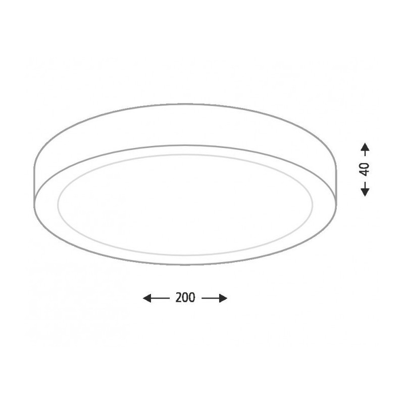 Plafonnier blanc ITO 7176 LED 14,5W 