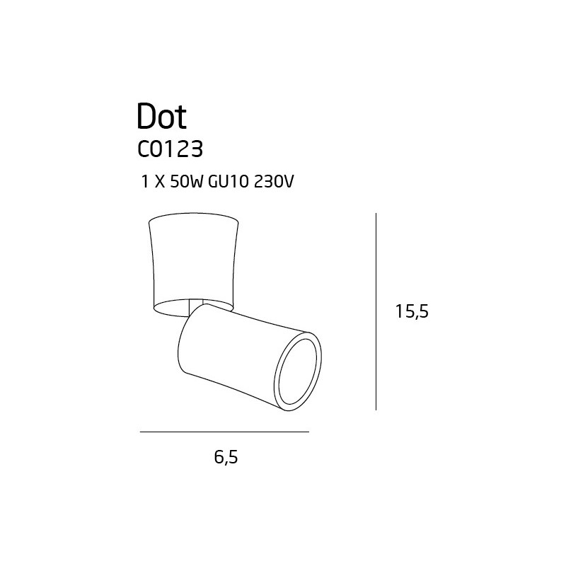 Plafonnier DOT GU10 - blanc 