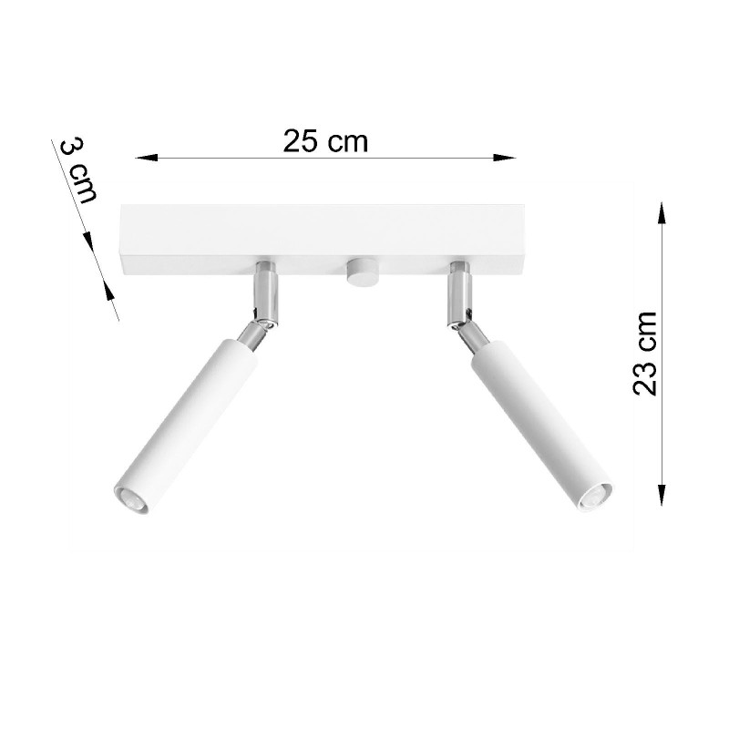 Plafonnier EYETECH 2xG9 - blanc 