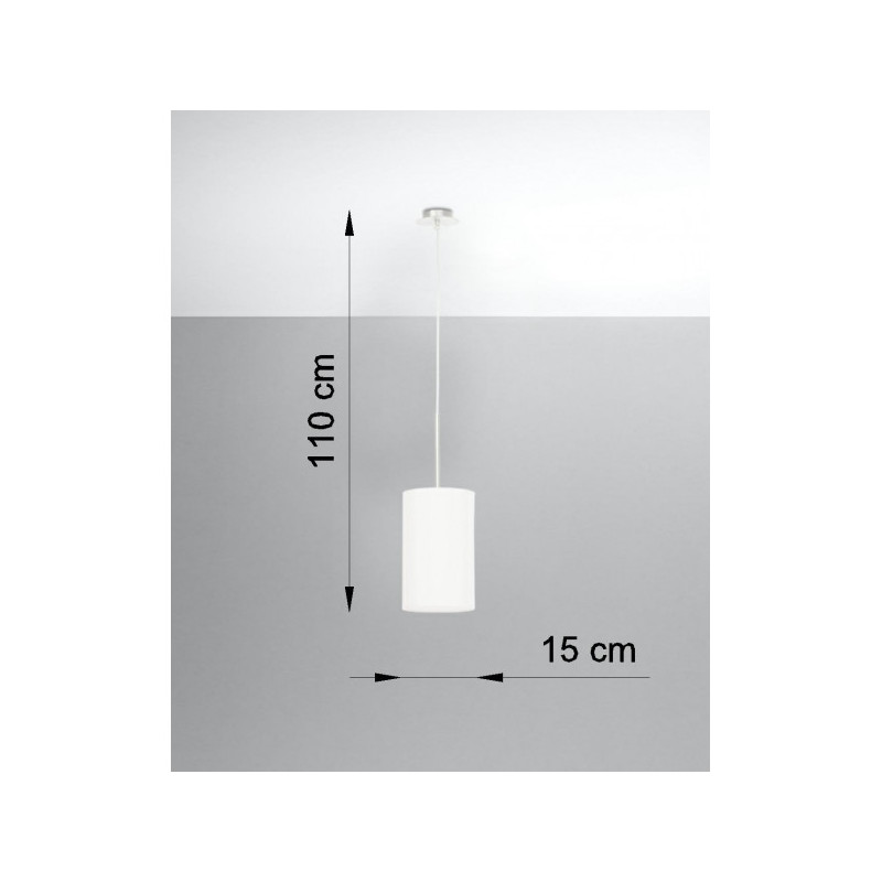 OTTO Suspension Abat Jour Design 15cm E27 - blanc