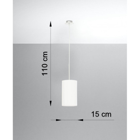 OTTO Suspension Abat Jour Design 15cm E27 - blanc