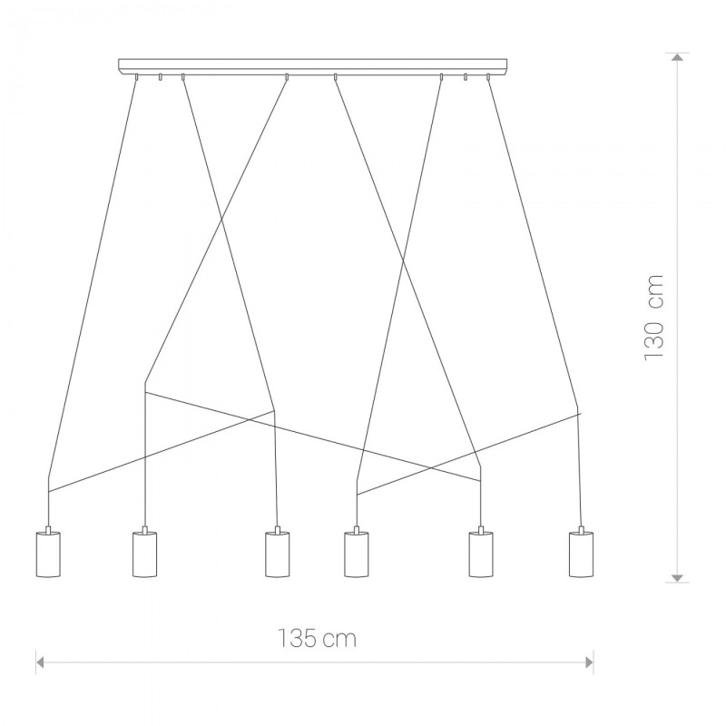 Suspension luminaire Plafonnier bandeau IMBRIA VI GU10 - blanc