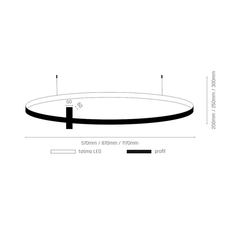 Plafonnier AGARI 57cm LED 38W 3000K CRI90 - doré mat 