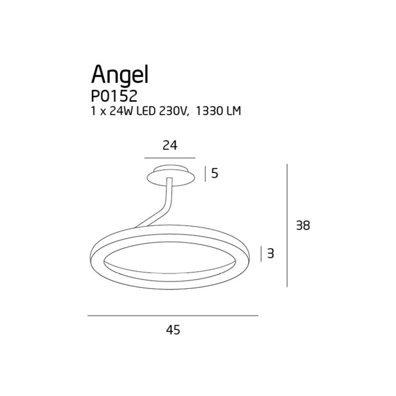 Plafonnier ANGEL LED 24W 3000K - blanc 