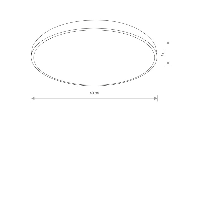 Plafonnier AGNES ROUND LED 32W 3000K IP44 - blanc 