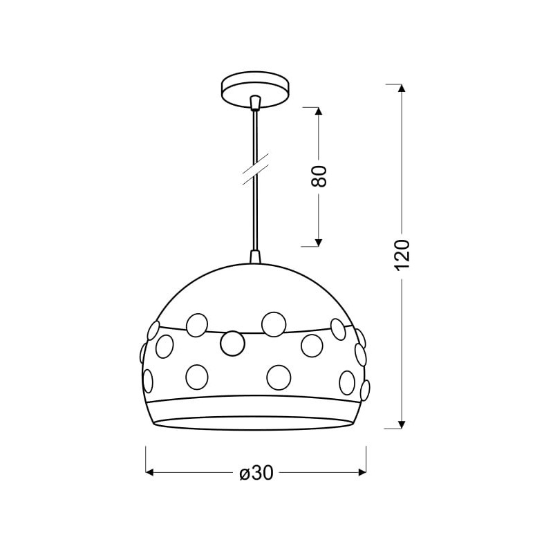 Suspension luminaire JOLINA E27 - noir