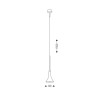 Lampe Design suspendue KANZAKI LED 4.5W 3000K - blanc