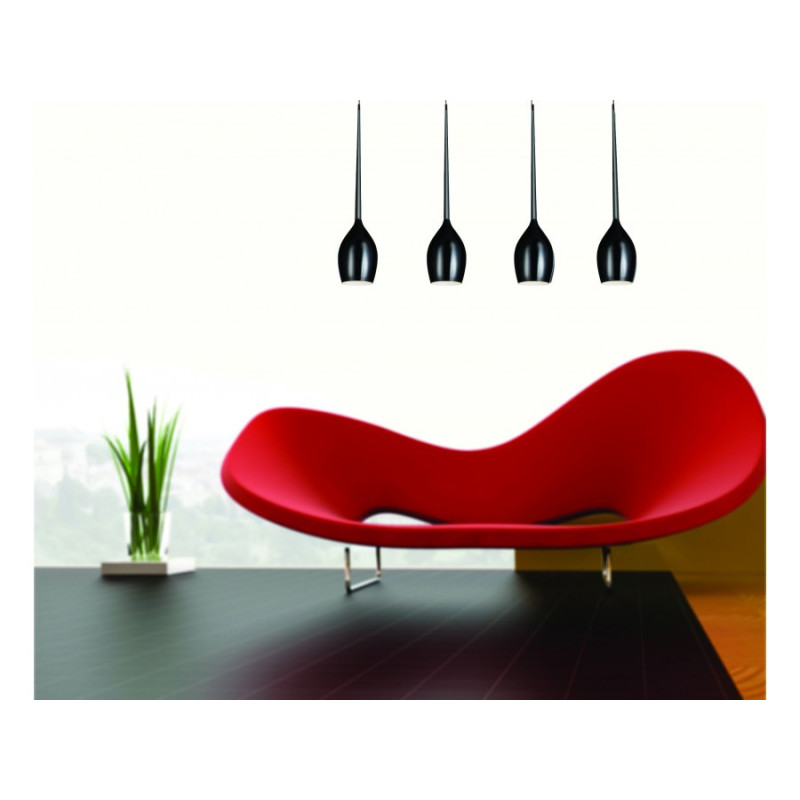 Lampe Suspendue design IZZA 4 4xE14 - noir