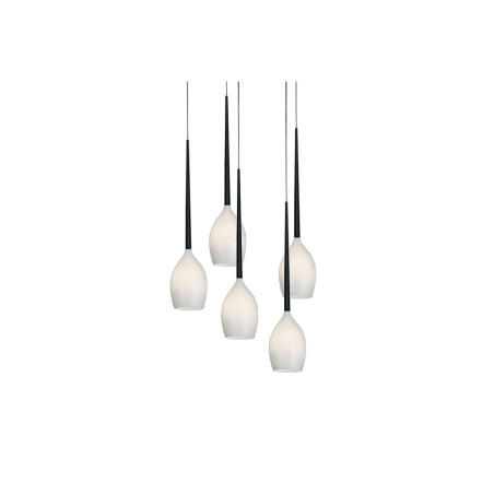 Lampe Suspendue design IZZA 5 5xE14 - blanc