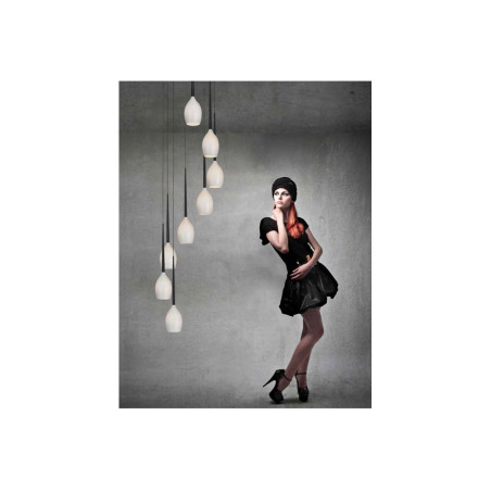 Lampe Suspendue design IZZA 8 8xE14 - blanc