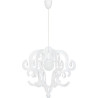 Lampe suspendue KATERINA E27 - blanc / cristaux Cristal