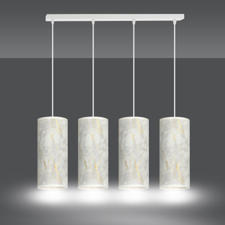 Lampe Suspendue design KARLI 4 WH MARBEL BLANC 4xE27 - blanc