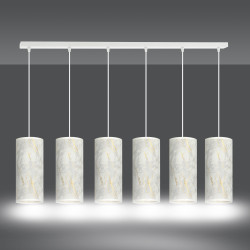 Lampe Suspendue design KARLI 6 WH MARBEL BLANC 6xE27 - blanc