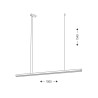 Lampe Design suspendue HANAWA LED 16W 3000K - blanc