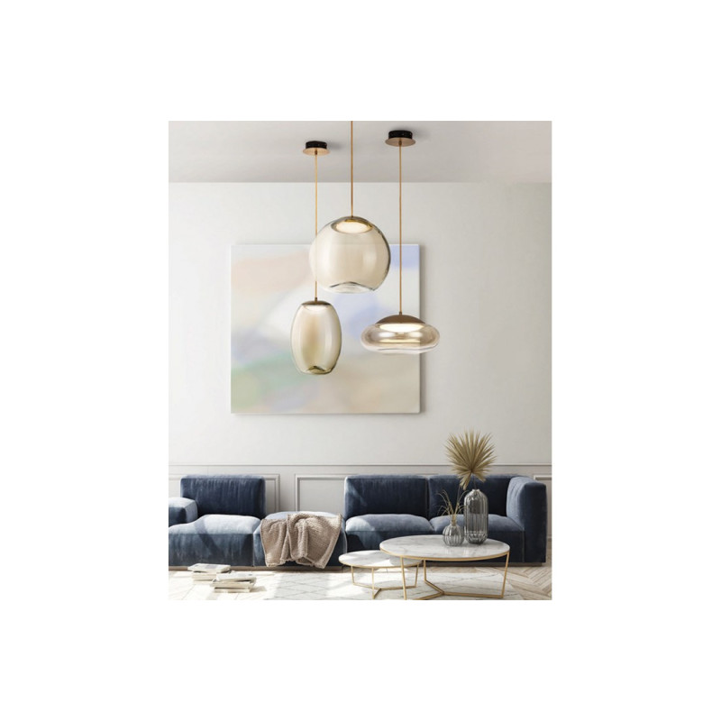 Lampe Design suspendue HELENA C LED 23W 3000K - bronze / transparent