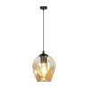 Suspension luminaire design IRIS E27 - noir / ambre