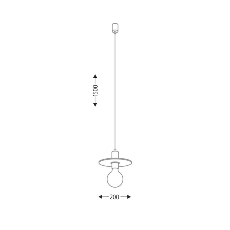 Lampe Suspendue design IKEDA E27 - blanc