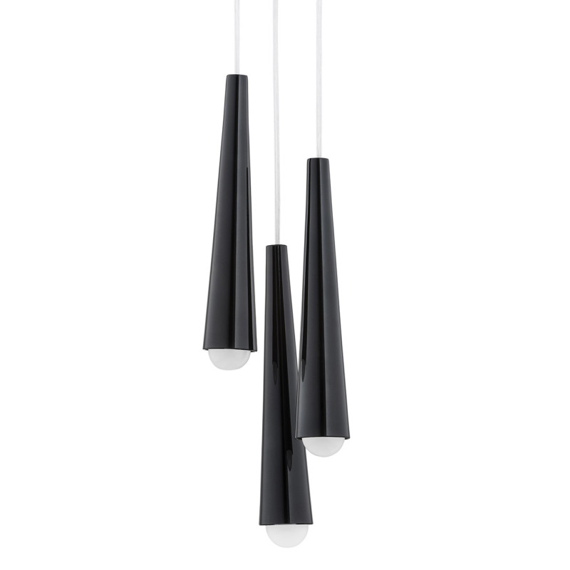 Lampe Suspendue design HOLLYWOOD 3xE14 - noir