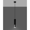 Suspension luminaire LOOPEZ GU10 - noir / chrome
