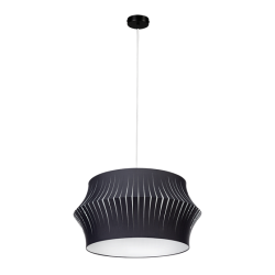 Lampe Suspendue avec abat-jou LOTUS E27 - noir / anthracite