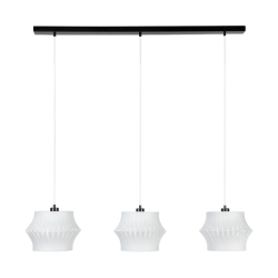 Lampe en suspension abat jour Design LOTUS 3xE27 - noir / gris