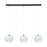 Lampe en suspension abat jour Design LOTUS 3xE27 - noir / gris