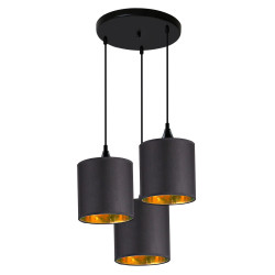 Lampe Suspendue design LONG 3 E14 - noir