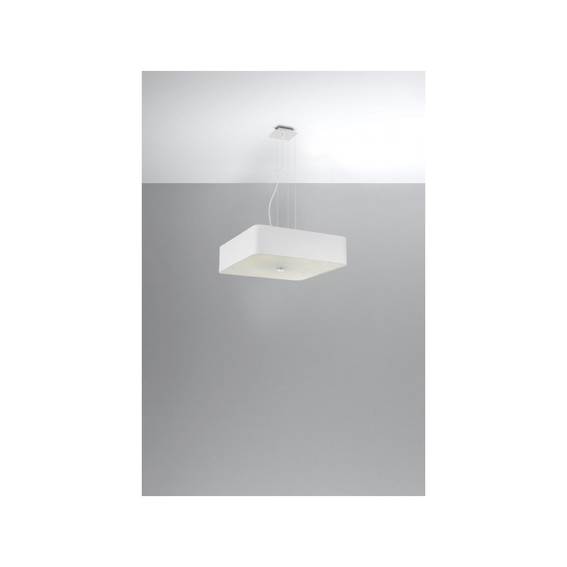 Lampe Suspendue avec abat-jour LOKKO 55x55 5xE27 - blanc