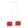 Suspension design MADRYT 2xE27 - blanc / rouge