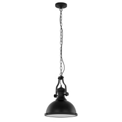 Lampe Suspendue industrielle MAEVA 32cm E27 - noir